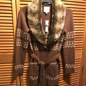 Romeo & Juliet Deep Cognac Long Sweater
